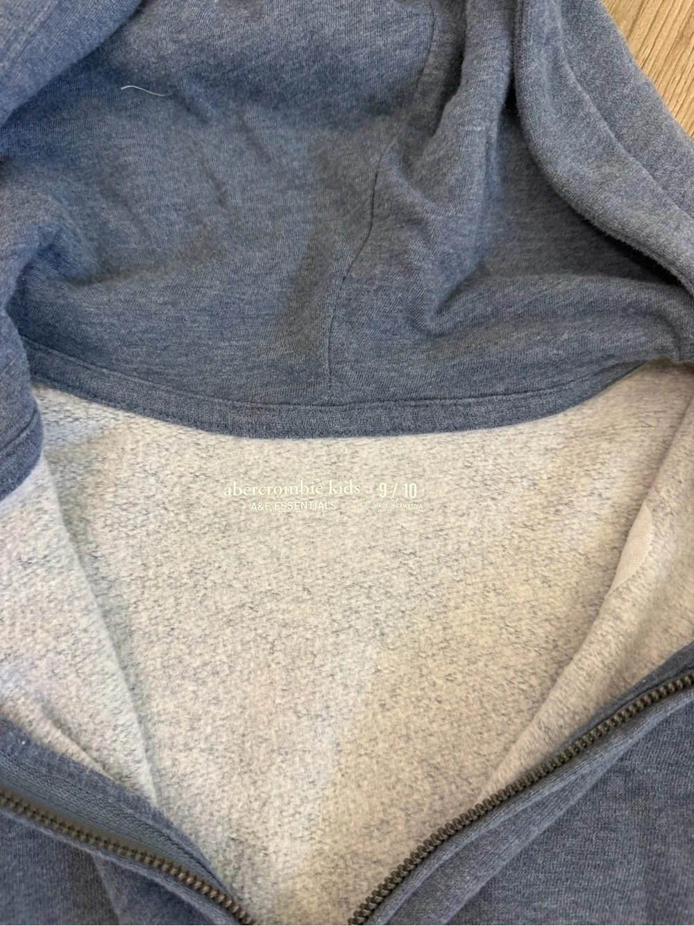 Abercrombie And Fitch Kids Grey Zip Up Jacket Size 9/10